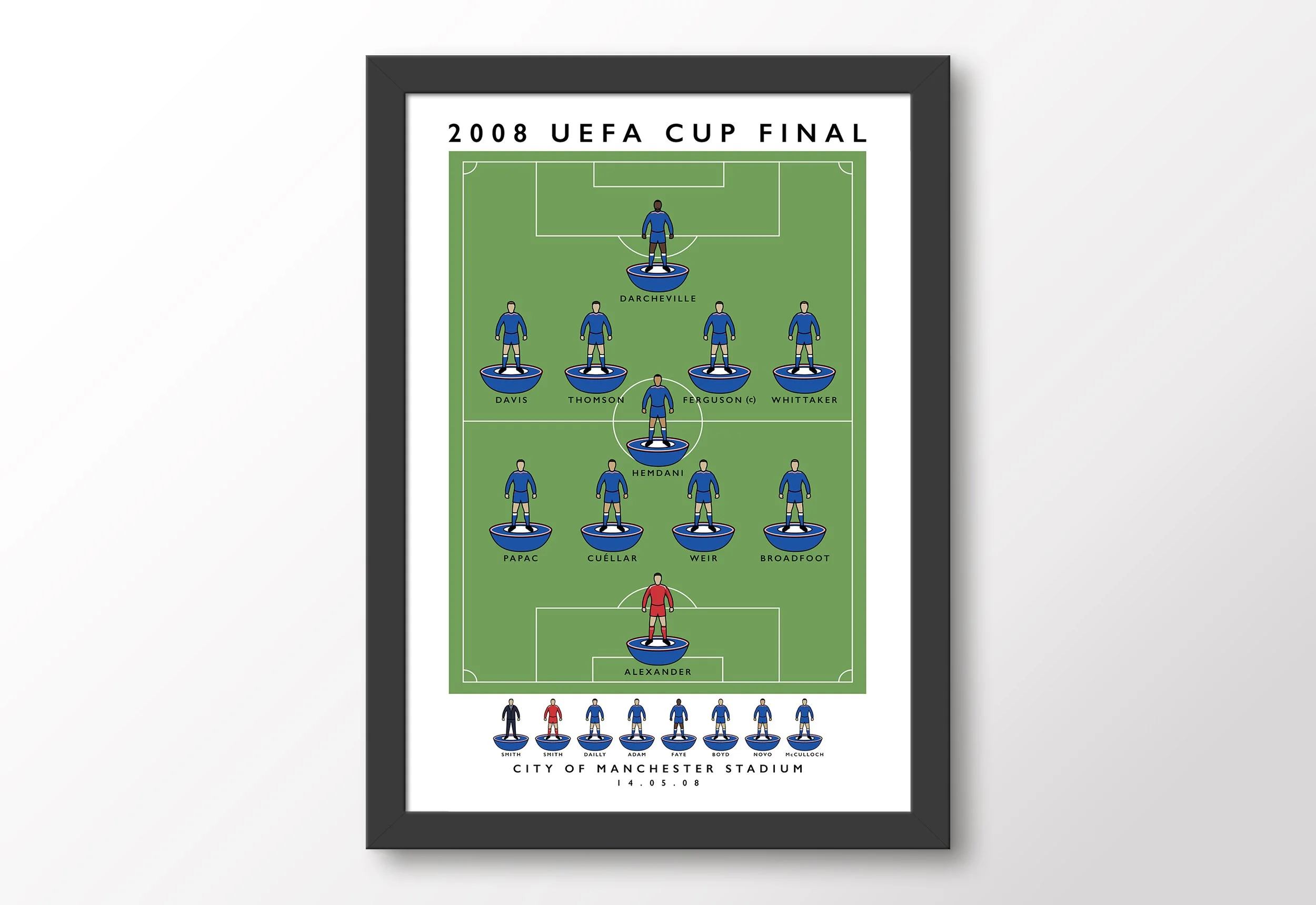 Rangers 2008 UEFA Cup Final Poster | Matthew J I Wood Design